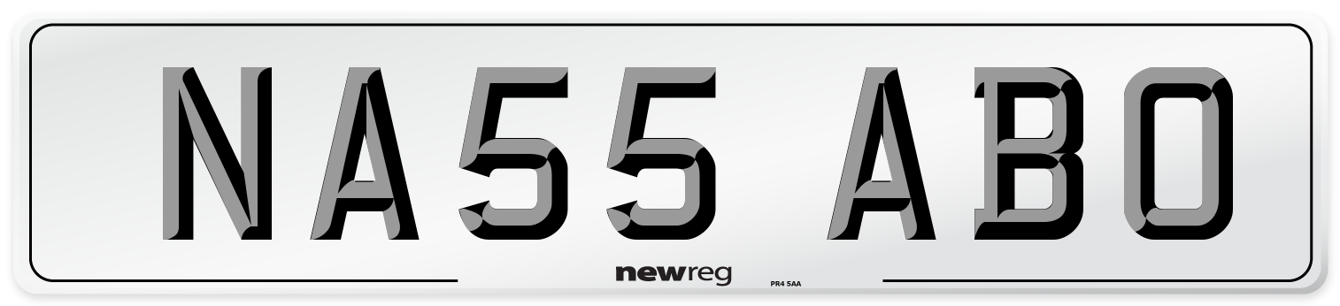 NA55 ABO Number Plate from New Reg